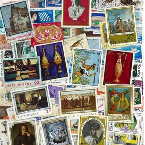 Collection De Timbres Roumanie Oblitérés : Qté - 300 Timbres Différents