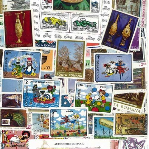 Collection De Timbres Roumanie Oblitérés : Qté - 500 Timbres Grand Format