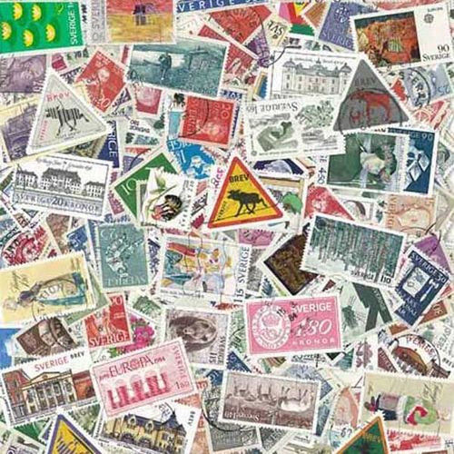 Collection De Timbres Suede Oblitérés : Qté - 200 Timbres Différents