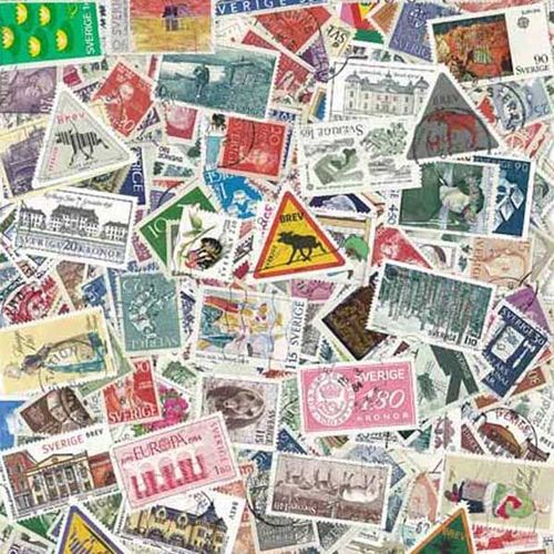 Collection De Timbres Suede Oblitérés : Qté - 400 Timbres Différents