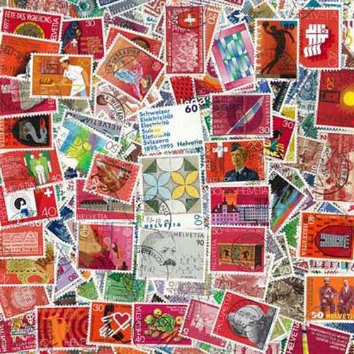 Collection De Timbres Suisse Oblitérés : Qté - 50 Timbres Différents
