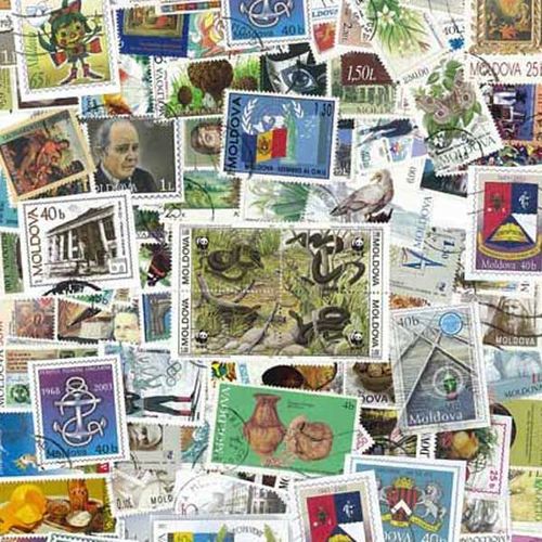 Collection De Timbres Moldavie Oblitérés : Qté - 250 Timbres Différents