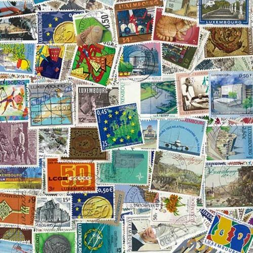 Collection De Timbres Luxembourg Oblitérés : Qté - 200 Timbres Grand Format