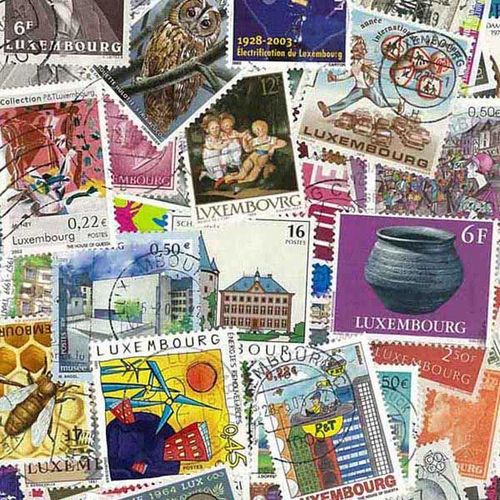 Collection De Timbres Luxembourg Oblitérés : Qté - 300 Timbres Différents