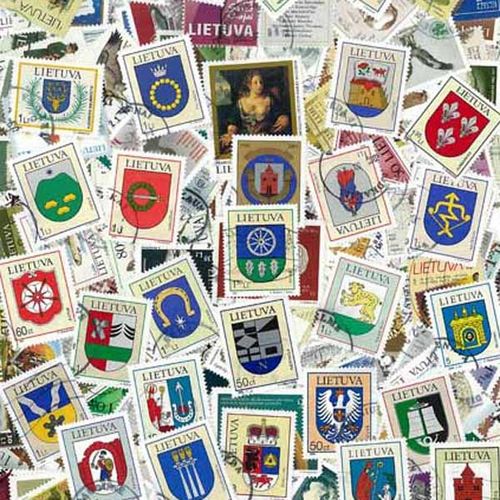 Collection De Timbres Lituanie Oblitérés : Qté - 300 Timbres Différents