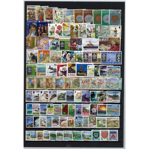 Collection De Timbres Iles Anglo Normandes Oblitérés : Qté - 50 Timbres Différents