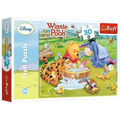   Winnie L'ourson - Puzzle 30 Pièces  - Le Bain De Porcinet 