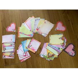 Bloc de papier à lettre de Noël avec enveloppe pour enfants et filles (bloc  A5 avec 25 feuilles + 15 enveloppes)