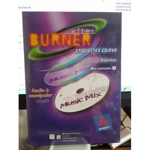 Etiquettes Cd/Dvd Blanches (200) - After Burner 