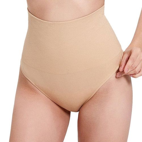 Tunicontrol-String Taille Haute Sans Couture Pour Femme,Culotte Amincissante,Sous-Vêtement,Ceinture D'entraînement - Type Beige-M
