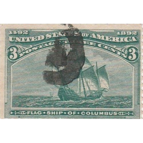 1 Timbre Oblitéré Des États Unis - Caravelle De Christophe Colomb