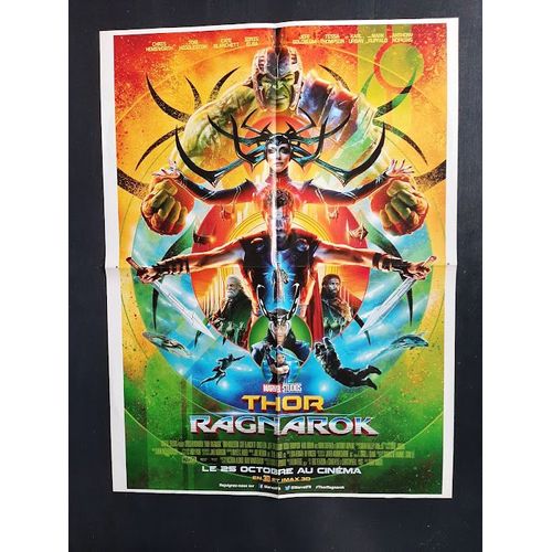 Affiche Films Thor Ragnarok Au Recto Et Kingsman, Le Cercle D'or Au Verso 41,5 X 56 Cm