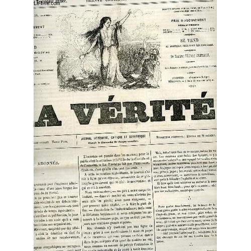 La Vérité N°85 Troisième Année Dimanche 23 Octobre 1859 - Aux Abonnés - Échos Rétrospectives - Le Convoi D Une Madeleine - La Vérité Sur Les Modes Parisiennes - Académie Des Sciences - Diablerie - La(...)