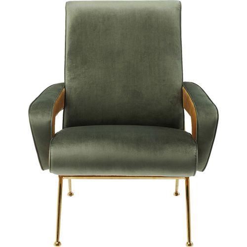 Fauteuil Luna Velours Vert Kare Design