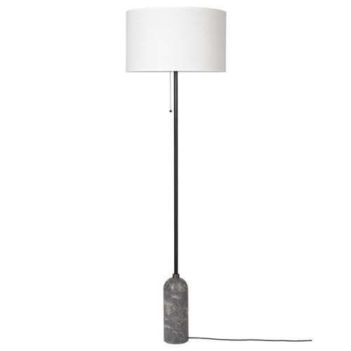 Gubi Lampadaire Gravity (Gris - Marbre Et Tissu Blanc)