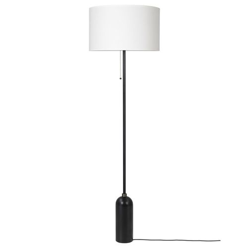 Gubi Lampadaire Gravity (Noir - Métal Et Tissu Blanc)