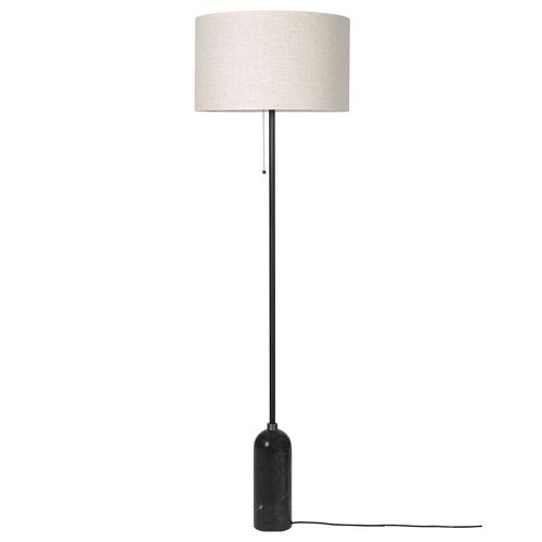 Gubi Lampadaire Gravity (Noir - Marbre Et Tissu Canvas)