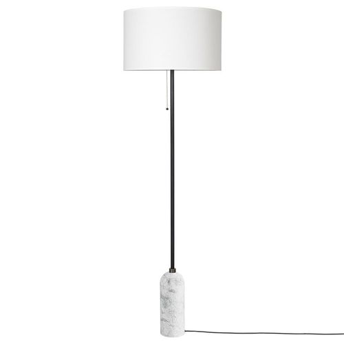 Gubi Lampadaire Gravity (Blanc - Marbre Et Tissu Blanc)