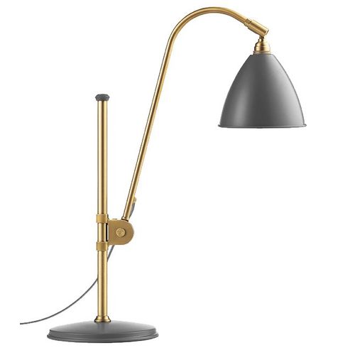Gubi Lampe De Table Bestlite Bl1 (Gris / Laiton - Métal)