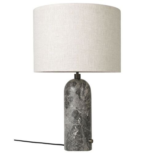 Gubi Lampe De Table Gravity Large (Gris - Marbre Et Tissu Canvas)