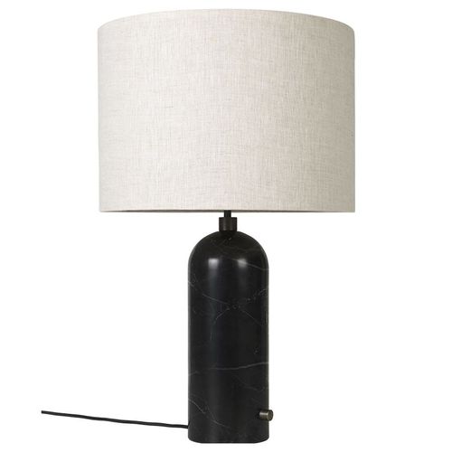 Gubi Lampe De Table Gravity Large (Noir - Marbre Et Tissu Canvas)