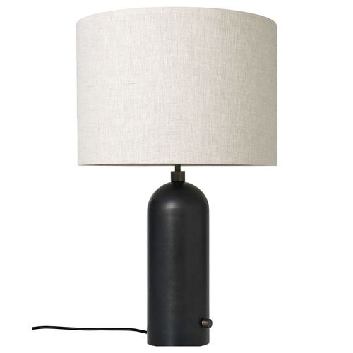 Gubi Lampe De Table Gravity Large (Noir - Métal Et Tissu Canvas)