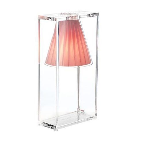 Kartell Lampe De Table Light-Air (Rose - Technopolymère Thermoplastique Transparent Et Tissu)