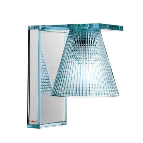 Kartell Lampe Murale Applique Light-Air (Version Sculpté Bleu - Technopolymère Thermoplastique Transparent)