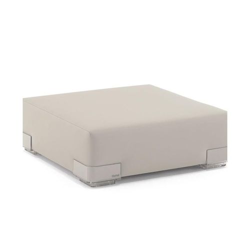 Kartell Pouf Plastics Duo Tech Fabric (Gris - Faux Cuir)