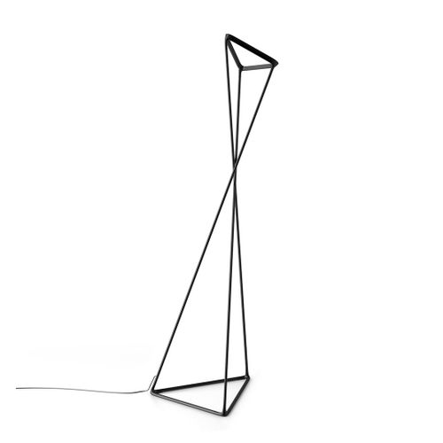 Luceplan Lampadaire Tango À Led D77 (Noir - Aluminium)