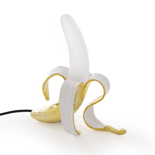 Seletti Lampe De Table Banana Lamp Gold (Louie - Résine Et Verre)