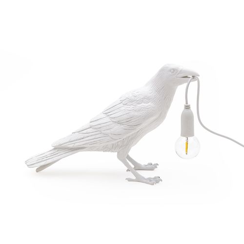 Seletti Lampe De Table Bird Lamp Waiting À Led (Blanc - Résine)