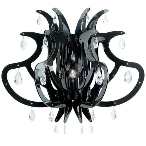 Slamp Lampe Murale Applique Medusa (Noir - Cristalflex® - Opalflex®)