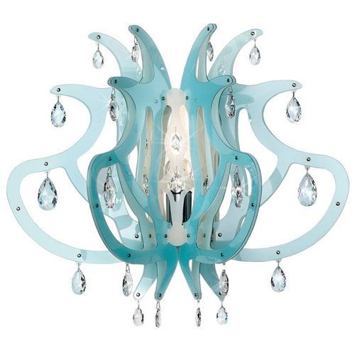 Slamp Lampe Murale Applique Medusa (Bleu/Gel - Cristalflex® - Opalflex®)