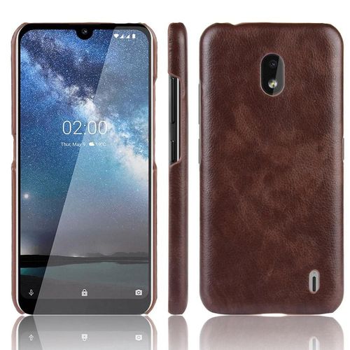 Rétro Étui Pour Nokia 2.2 Rétro Anti Éraflure Housse De Protection Modèle De Litchi Compatibilité - Le Brun
