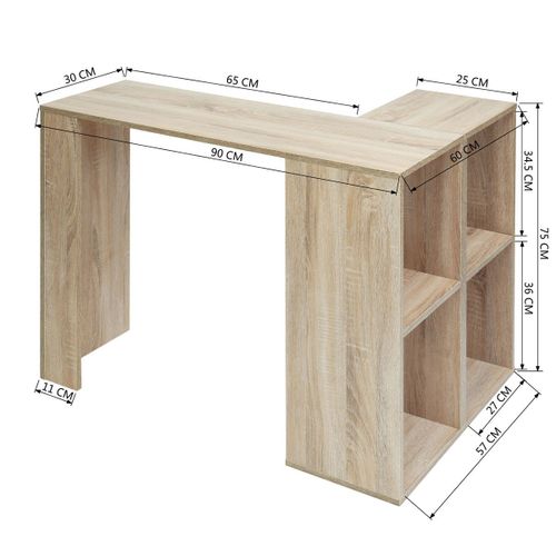 Bureau D'angle Design  Baillie Beech En Bois Clair