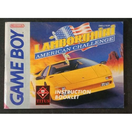 Lamborghini American Challenge - Notice Officielle - Gameboy