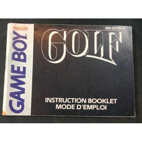 Golf - Notice Officielle - Gameboy