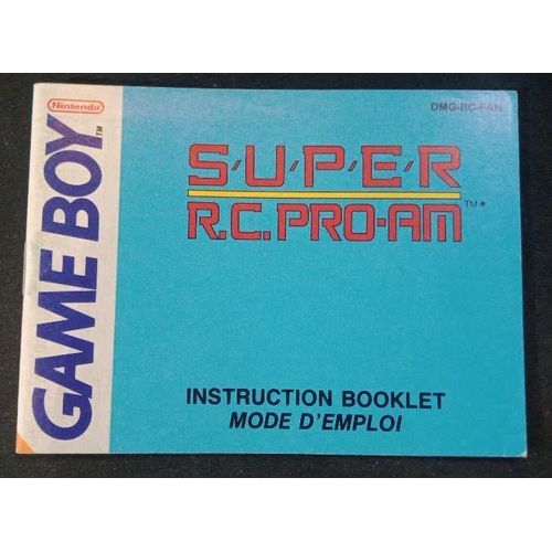 Super R.C Pro-Am - Notice Officielle - Gameboy