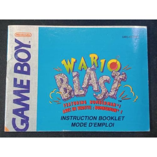 Wario Blast Feat Bomberman - Notice Officielle - Gameboy