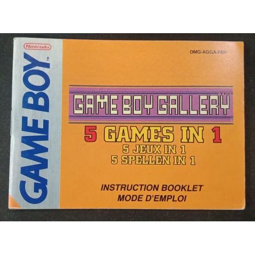 Game Boy Gallery 5 Games In 1 - Notice Officielle - Gameboy