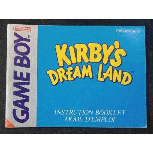 Kirby's Dream Land - Notice Officielle - Gameboy