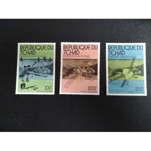 Timbre Tchad Yt Pa 176 A Pa 178 Opération Viking Sur Mars 1976 ( 060306 )