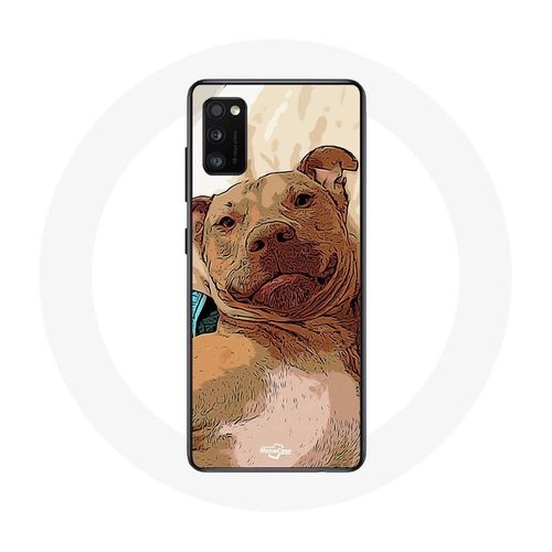 Coque Samsung Galaxy A41 American Pit Bull Terrier Marron