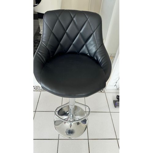 Lot De 4 Tabourets Hauts Noir Et Blanc