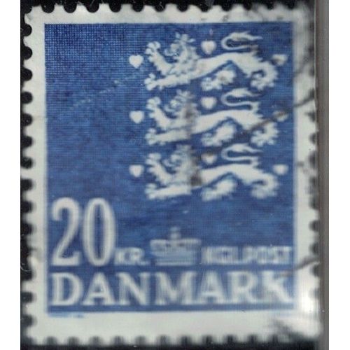 Danemark 2007 Oblitéré Used Coat Of Armes Blason Lions Héraldiques Violet Bleu Foncé Y&t Dk 1484 Su