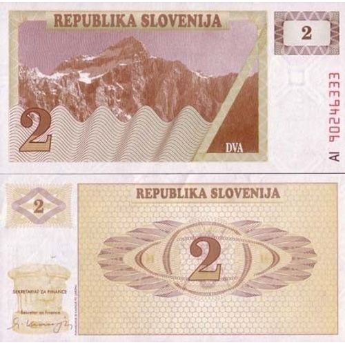 Billet De Collection Slovenie Pk N° 2 - 2 Tollarjev