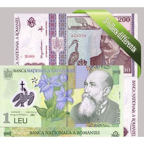 Roumanie - Collection De 5 Billets De Banque Tous Différents.