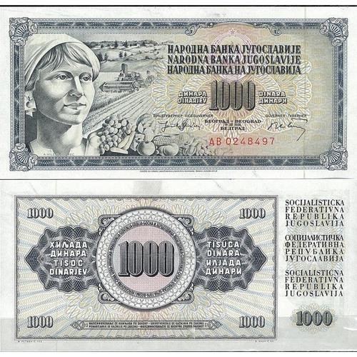 Billets De Collection Yougoslavie Pk N° 86 - 1000 Dinara