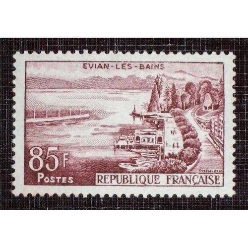 France N° 1193 Neuf Sans Charnière De 1959 - 85f Lilas-Brun « Evian-Les-Bains » - Cote 4,50 Euros
